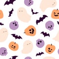 happy halloween seamless pattern Royalty Free Stock Photo
