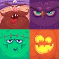 Happy halloween. Set of Halloween characters Royalty Free Stock Photo