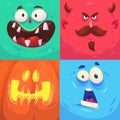 Happy halloween. Set of Halloween characters Royalty Free Stock Photo