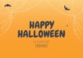 Happy Halloween, Shop Now poster Template Background. Vector Illustration