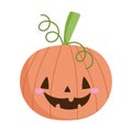 Happy halloween, smiling pumpkin trick or treat celebration