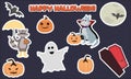 happy halloween stickers for children