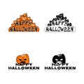 Happy Halloween symbol cartoon illustration vector