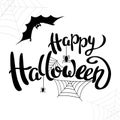 Happy Halloween Template For Banner Or Poster. Vector