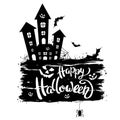 Happy Halloween template for banner or poster. Vector illustration