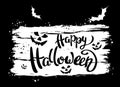 Happy Halloween template for banner or poster. Vector illustration Royalty Free Stock Photo