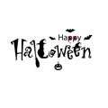 Happy halloween text banner, . Black text decorated with s Royalty Free Stock Photo
