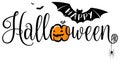 Happy halloween text banner Halloween vector logo isolated Royalty Free Stock Photo