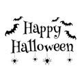 Happy Halloween text banner isolated