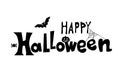 Happy Halloween text banner Vector Creative lettering