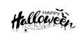 Happy Halloween Text Banner, Vector Royalty Free Stock Photo