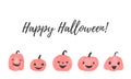 Happy halloween text banner. Halloween vector logo isolated. Royalty Free Stock Photo