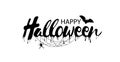 Happy Halloween Text Banner, Vector Royalty Free Stock Photo