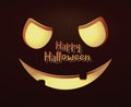 Happy halloween text on a spooky halloween pumpkin background. Vector illustration in eps10 Royalty Free Stock Photo