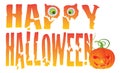 Happy Halloween Text Vector Illustration Royalty Free Stock Photo