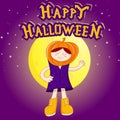 Happy Halloween theme girl costume