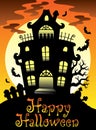 Happy Halloween theme with Moon 2 Royalty Free Stock Photo