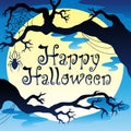 Happy Halloween theme with Moon 3 Royalty Free Stock Photo