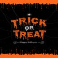 Happy Halloween, trick or treat banner background