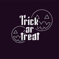 Happy halloween trick or treat pumpkins, bats and spider web full moon on dark night background decoration for poster, web, banner