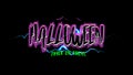 Happy halloween trick or treat text banner. Vintage, 80s, 90s and Old retro style font alphabet. T-shirt print lettering artwork