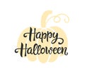 Happy Halloween typography poster with handwritten calligraphy text Royalty Free Stock Photo