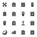 Happy halloween vector icons set Royalty Free Stock Photo