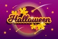 Happy Halloween vector lettering. Holiday calligraphy banner, poster, greeting card, party invitation.