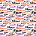 Happy Halloween vector seamless pattern. Stylish Royalty Free Stock Photo