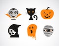 Happy Halloween vector set