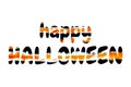 Happy Halloween watercolor inscription yellow and black color.