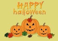 Happy Halloween wishes as a digital card design Royalty Free Stock Photo