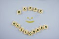 Happy Halloween wishes with demon face Royalty Free Stock Photo