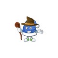 Happy Halloween Witch blue christmas hat cartoon character style