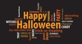 Happy Halloween Word Cloud Royalty Free Stock Photo