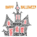 Happy Halloween word cloud Royalty Free Stock Photo