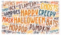 Happy Halloween word cloud Royalty Free Stock Photo