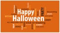 Happy Halloween Word Cloud Royalty Free Stock Photo