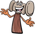 Happy hammer tool cartoon character