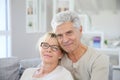 Happy handsome senior couple at home Royalty Free Stock Photo