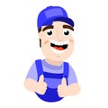 Happy handyman vector illustration Royalty Free Stock Photo