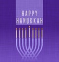 Happy Hanukkah card with modern Menorah and candles Royalty Free Stock Photo