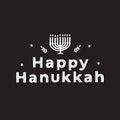 Happy Hanukkah celebration typography. Jewish holiday. Festive poster design