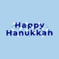 Happy Hanukkah celebration typography. Jewish holiday