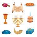 Happy Hanukkah concept. Jewish traditions and culture.