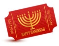 Happy hanukkah event ticket Royalty Free Stock Photo