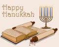 Happy Hanukkah festival celebration background Royalty Free Stock Photo