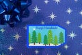 Happy Hanukkah gift tag close up