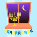 Happy Hanukkah greeting card design Royalty Free Stock Photo