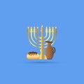 Happy Hanukkah greeting card design EPS 10 vector Royalty Free Stock Photo